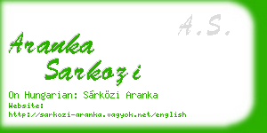 aranka sarkozi business card
