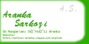 aranka sarkozi business card